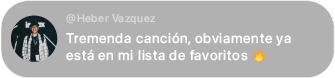 Comentario de seguidor